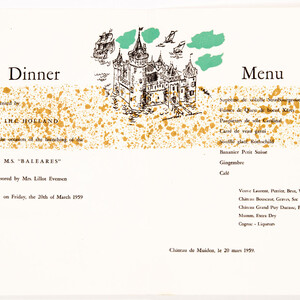 Binnenkant menu ‘Baleares’ - Gerard van Straaten