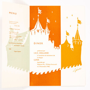 Binnenkant menu ‘Luisa’ - Gerard van Straaten