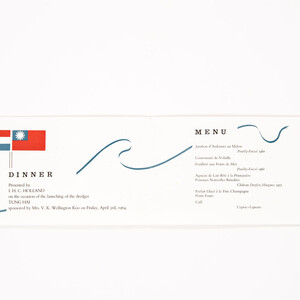 Binnenkant menu ‘Tung Hai’ - Gerard van Straaten