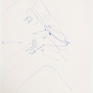 Blauwe pen schetsen IV - Gerard van Straaten