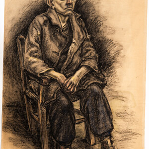 Boer in stoel - Gerard van Straaten